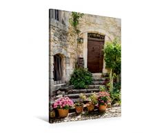 Premium Textil-Leinwand 60 x 90 cm Hoch-Format Provence - Eingang in Oppedes le Vieux | Wandbild, HD-Bild auf Keilrahmen, Fertigbild auf hochwertigem Vlies, Leinwanddruck von Thomas Seethaler