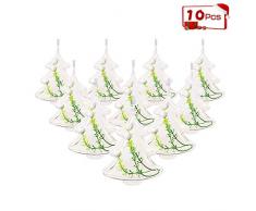 ShellKingdom Kunststoff-Füllung, Polymorphische Dekoration, für Weihnachten, Geburtstag, Hochzeit, Party, Dekoration, transparent Christmas Tree Size weiß