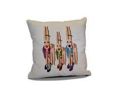 E-design phgn688wh1–16 40,6 x 40,6 cm, Merry Angels Kopfkissen, weiß