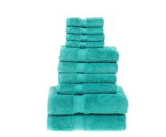 Handtuch aus ägyptischer Baumwolle 10PC Set türkis