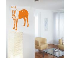INDIGOS 4052166105453 Wandtattoo w527 Pferd / Pony Wandaufkleber 120 x 87 cm, orange