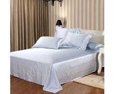 Lilysilk Bettlaken, 100 % Maulbeerseide, 22 Momme, nahtlos Full himmelblau