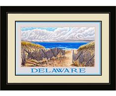 Northwest Art Mall dl-3327 mfgdm AON Delaware Einstellungen der Natur gerahmtes Wandbild Art von Künstler David Linton, 13 von 40,6 cm