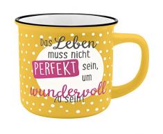 Gruss und Co 45777 Kaffeetasse Leben, New Bone China Porzellan, 35 cl