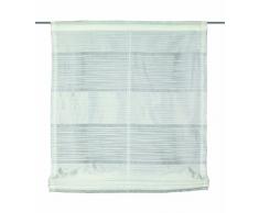 Home Fashion 69883-801 Raffrollo Gabi Halborganza-Querstreifen, 140 x 45 cm, weiß