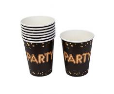 Neviti 773529 Papierbecher, schwarz/gold