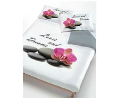 Italian Bed Linen Bettwäsche Love and Dream grau/weiß 200 x 200 cm grau/weiß