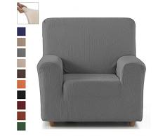 Eiffel Textile 2er Pack elastische Sessel, 1+1-Sitzer Pack 1+1 Plazas grau