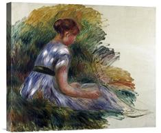 Global Galerie Budget gcs-265433–55,9–360,7 cm Pierre Auguste Renoir Alice Gamby im Garten Galerie Wrap Giclée-Kunstdruck auf Leinwand Art Wand