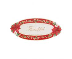 Fitz and Floyd 49-762 Cardinal Christmas Appetizer Tablett Brotkorb, 44,5 cm (17,5 Zoll) Standard mehrfarbig