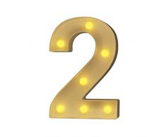 YOUZONE LED Festzeltbuchstaben Kunststoff LED Buchstaben Lichter Alphabet Licht Schild Dekoration Buchstaben A - Z Symbol & (A) 2