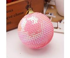 Littay Weihnachtskugeln mit Glitzersteinen, Weihnachtsbaumschmuck, 8 cm 1PCS B