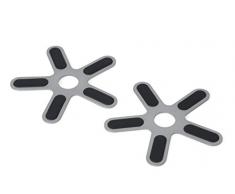 Universal Expert Topfuntersetzer, sternförmig, hitzebeständig, Silikon, Aluminium, silberfarben, 2 Stück