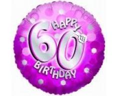 amscan Ballons - 1 x 18 60. holographische rosa Folie Luftballon [Spielzeug]