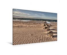 Calvendo Premium Textil-Leinwand 120 cm x 80 cm quer, Strand Prerow | Wandbild, Bild auf Keilrahmen, Fertigbild auf echter Leinwand, Leinwanddruck Menschen Menschen