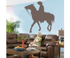 INDIGOS 4052166078962 Wandtattoo w456 Pferd Rodeo Wandaufkleber 120 x 118 cm, braun