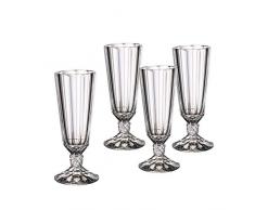 Villeroy & Boch Opéra Sektkelch, 4er-Set, 145 ml, Kristallglas, Klar