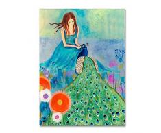 Markenzeichen Fine Art wyanne Pfau Garten Leinwand, 18x24