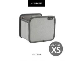 Geschenkbox XS Grau / Uni, 12,7x15x14,3cm, Polyester abwischbar, 1,8 Liter Volumen