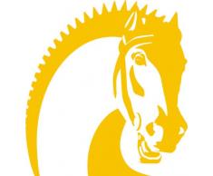 INDIGOS 4051095054283 Wandtattoo w613 Pferd Wandaufkleber in 3 Größen, 120 x 66 cm, gold