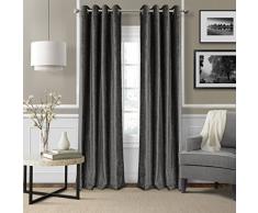 Elrene Home Fashions 026865796254 Verdunkelungsvorhang, energieeffizient, Samt, Fenstervorhang 52 x 95 (1 Panel) Smoke
