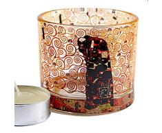 Museumsshop Teelichthalter Motiv Klimt Erfüllung - Teelicht Glas