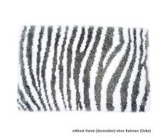 Vervaco PN-0172811 Zebra Look Knüpfpackung Teppich, Baumwolle, mehrfarbig, ca. 67 x 44 cm / 26,8 x 17,6