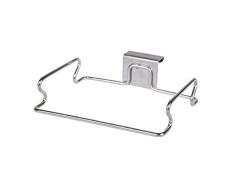 Easyinsmile Metall-Hänge-Müllbeutel, zum Aufhängen, Müllbeutel, Aufbewahrung, Organizer aus Edelstahl, Müllbeutel, Handschuhe, Kleiderbügel für Küche, Schrank, Schublade