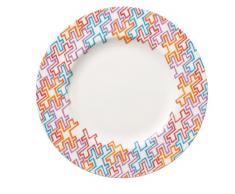 Villeroy & Boch 27cm Speiseteller Anmut Geometry aus Premium Bone Porzellan in Multicolor