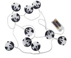 ootb Lichterkette, Geist, mit 10 warmweißen LED, Kunststoff, Weiß, 11 x 8 x 6 cm