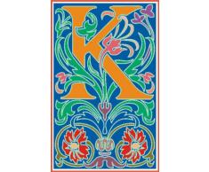 Indigos 4051719711097 Wandtattoo MF079 K Buchstabe wundervolles Ornament Pflanze Blume Tribal 96 x 59 cm