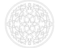 INDIGOS 4051095024835 Wandtattoo w248 Orient, Kreis 120 x 120 cm, weiß