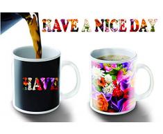 Magic Becher | Amazing New wärmeempfindliche Farbwechsel Kaffeebecher, Good Einzigartige Geschenkidee | Blumen Cup Design