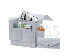 Phirosa Nachttisch Organizer Caddy hellgrau