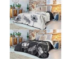 Eurofirany Tagesdecke, Polyester-Baumwolle, Cream/Black, 220 x 240 x 1 cm