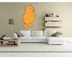 INDIGOS KAR-Wall-clm018-58 Wandtattoo fÃ¼rs Kinderzimmer clm018 - Lustige kleine Monster - Lustige Schwein - Wandaufkleber 58 x 98 cm