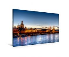 Premium Textil-Leinwand 75 x 50 cm Quer-Format Dresden Skyline | Wandbild, HD-Bild auf Keilrahmen, Fertigbild auf hochwertigem Vlies, Leinwanddruck von Steffen Gierok