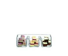 LSA International 29 cm Serve Trio Servierplatte, Transparent