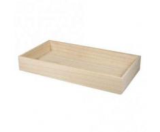 Rayher 62863505 Holz-Tablett für Dekozwecke, natur, 18,5 x 36 cm, Randhöhe 5 cm, Dekoschale, Dekotablett, Holzschale, FSC zertifiziert