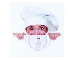 WENKO 4369600100 Static-Loc Wandhaken Uno Chef - Befestigen ohne bohren, Kunststoff, Mehrfarbig