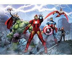 AG Design FTD 2230 Avengers Marvel, Papier Fototapete - 360x254 cm - 4 teile, Papier, multicolor, 0,1 x 360 x 254 cm