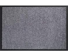 ID matt 406002 Mirande Teppich Fußmatte Faser Nylon/PVC gummiert grau 60 x 40 x 0,9 cm