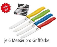Böker Brötchenmesser Blau Set 6 Stück Brotmesser, Kunststoff, Mehrfarbig, 21 x 2 x 1 cm, 24-Einheiten
