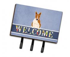 Carolines Treasures Bull Terrier Red White Welcome Wandhaken, weiß, Triple