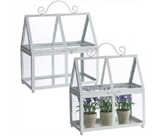 Dcasa Set mit 2 Stück Gewächshaus Metall Dekoration Möbel Aufkleber Home Dekoration Unisex Erwachsene Farbe One