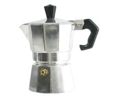 Home Caldo Caffè Espresso Kaffeemaschine 3 Tassen Aluminium Grau 15 x 8,5 x 15,5 cm