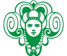 INDIGOS 4051095025399 Wandtattoo w253 Ornament 120 x 108 cm, grün