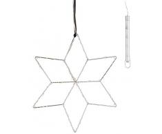Star Dekoleuchte, Metall, Transparent/Schwarz