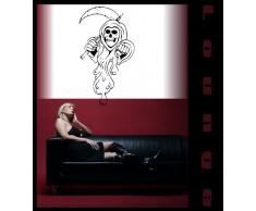 INDIGOS 4052166034173 Wandtattoo w159 Tod, Sense, Fantasy Wandaufkleber 120 x 67 cm, violett