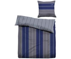 Tom Tailor 69513/805/003 Satin Bettwäsche, 155 x 200 cm und 80 x 80 cm, nach Öko-Tex Standard 100, grau